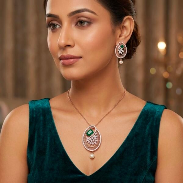 WhatsApp Image 2026-06-30 at 3.57.51 PM (2) Gold Diamond Pendent Set