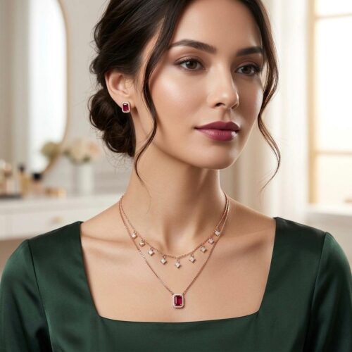 SS-0854 925 SILVER NECKLACE SET