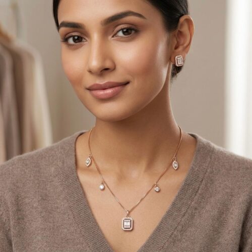 SS-0858 925 SILVER NECKLACE SET
