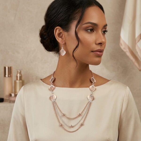 SS-0609 925 SILVER NECKLACE SET