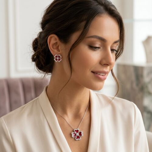 SS-0685 925 SILVER PENDANT SET