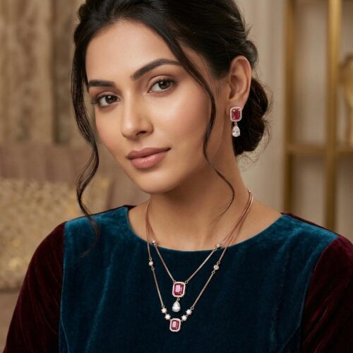 SS-0861 925 SILVER NECKLACE SET