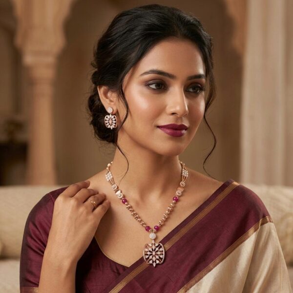 SS-0874 925 SILVER NECKLACE SET