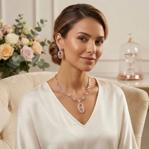 SS-0881 925 SILVER NECKLACE SET