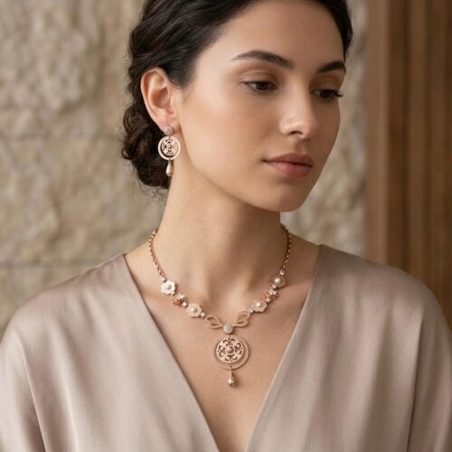 SS-0884 925 SILVER NECKLACE SET