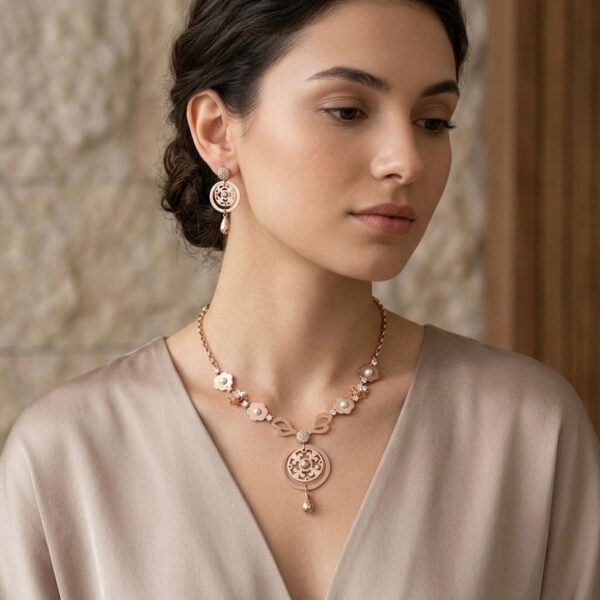 SS-0884 925 SILVER NECKLACE SET