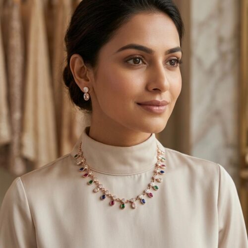 SS-0899 925 SILVER NECKLACE SET